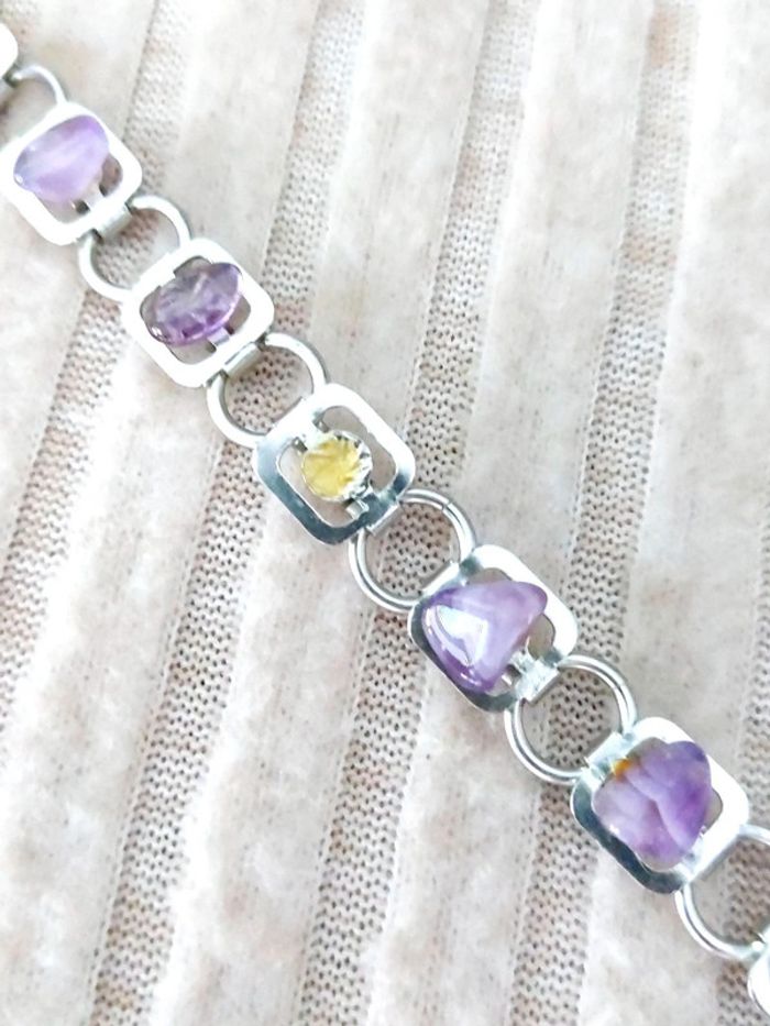Magnifique bracelet pierre couleur violette - photo numéro 5