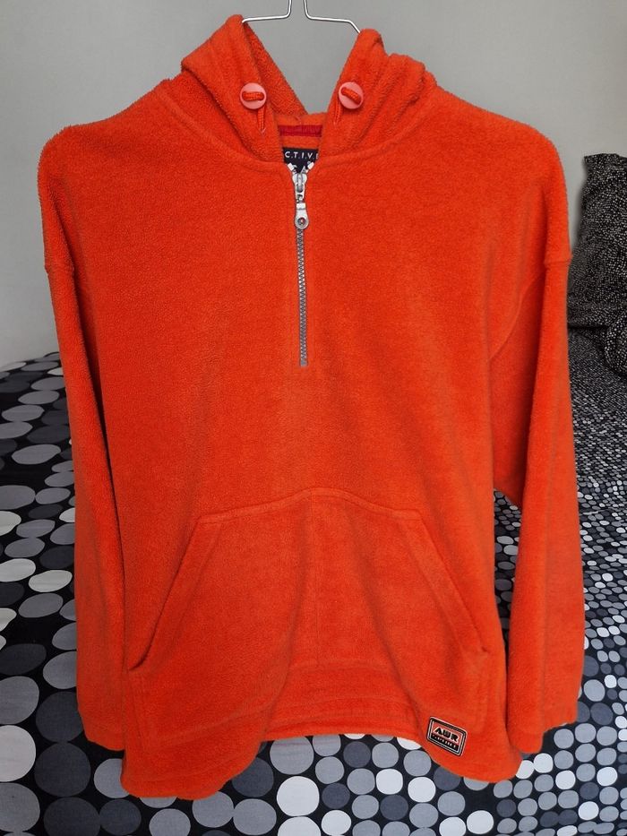 🧡 Sweat polaire zippé A.C.T.I.V.E WEAR – Enfant (14-16 ans) – Taille 158 - photo numéro 2