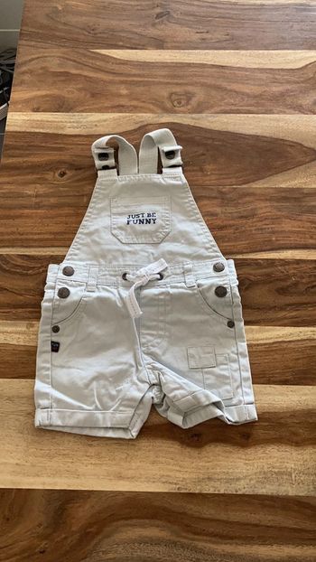 Salopette short 3 mois