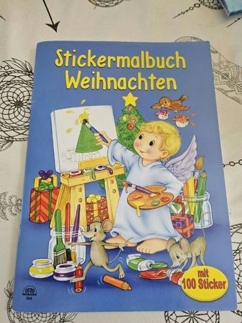 Livre de coloriage + autocollants Noël