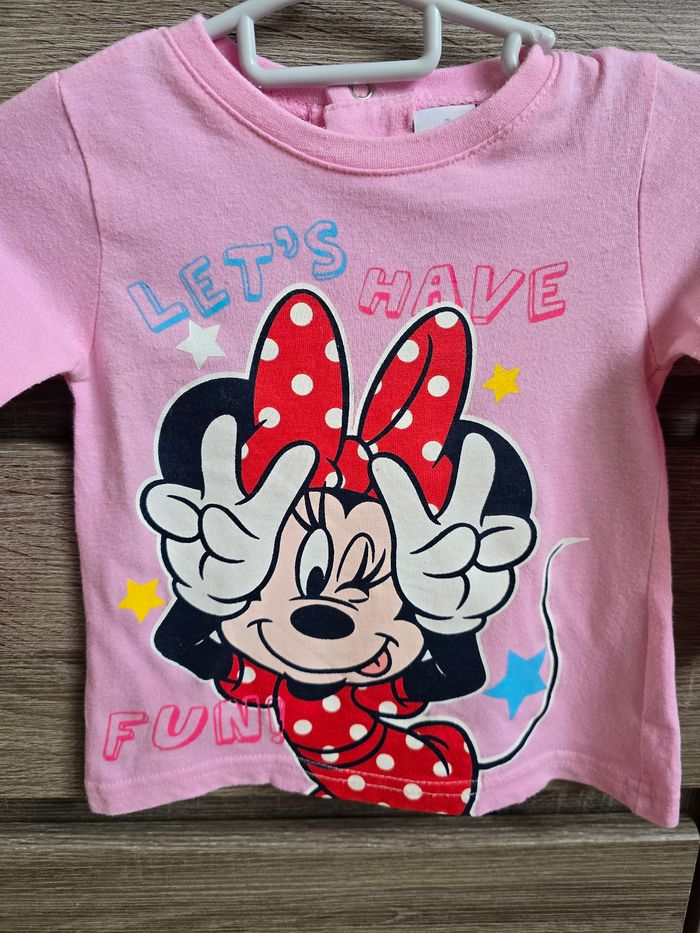 Vêtement Bébé Fille - T-shirt ML Minnie rose - Disney - 6 mois - photo numéro 4