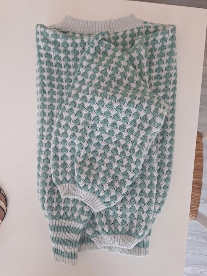 Pull vert et blanc taille 40 / 42 Shein - photo numéro 7
