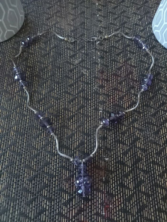 Collier violet fantaisie - photo numéro 3