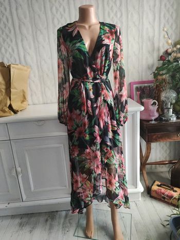 Robe longue cache-coeur Guess t38/40