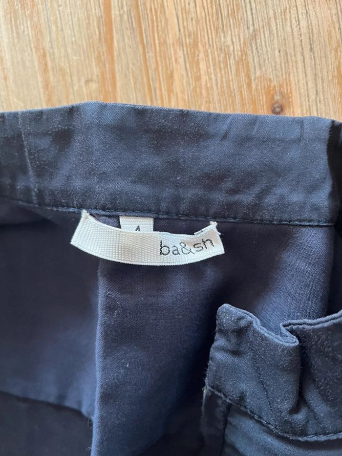 Combishort combinaison Ba&Sh bleu foncé marine Moma – zip devant, taille 1 (36/38), coton/viscose - photo numéro 3