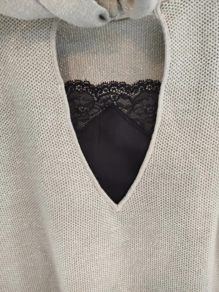 Pull gris clair - photo numéro 3