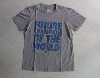 Maillot manches courtes Nike gris imprimé bleu