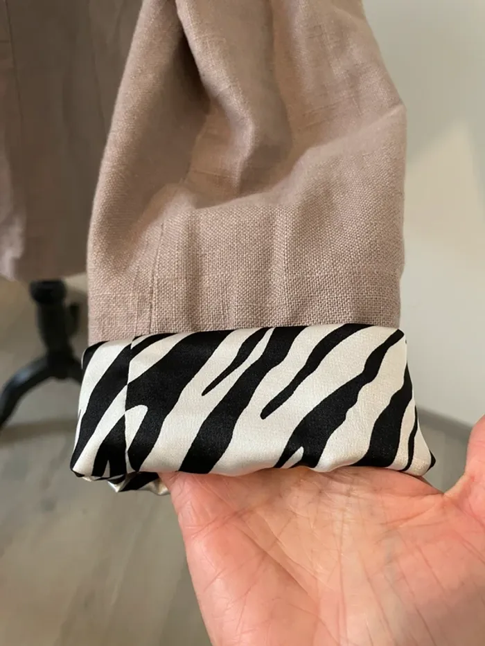 Veste / Blazer Morgan en lin à rayures zèbre - Taille 38 - photo numéro 4