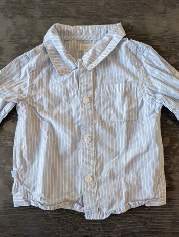 Chemise manches longues légère rayée