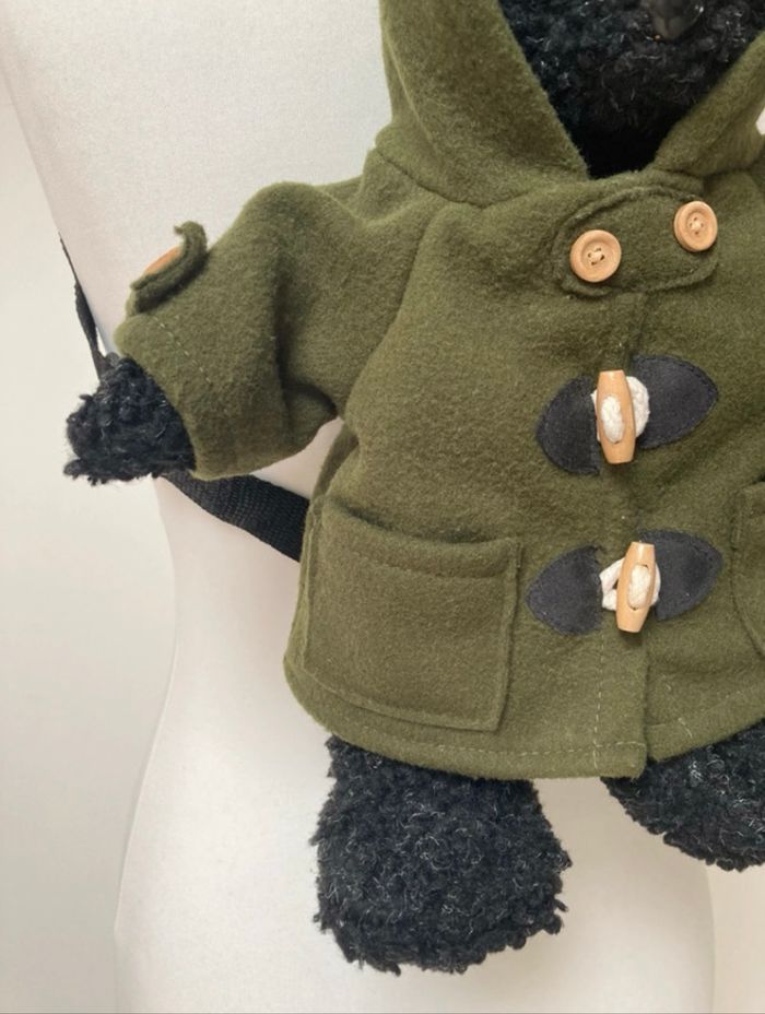Sac à dos ours en peluche noir et kaki 🧸 - photo numéro 5
