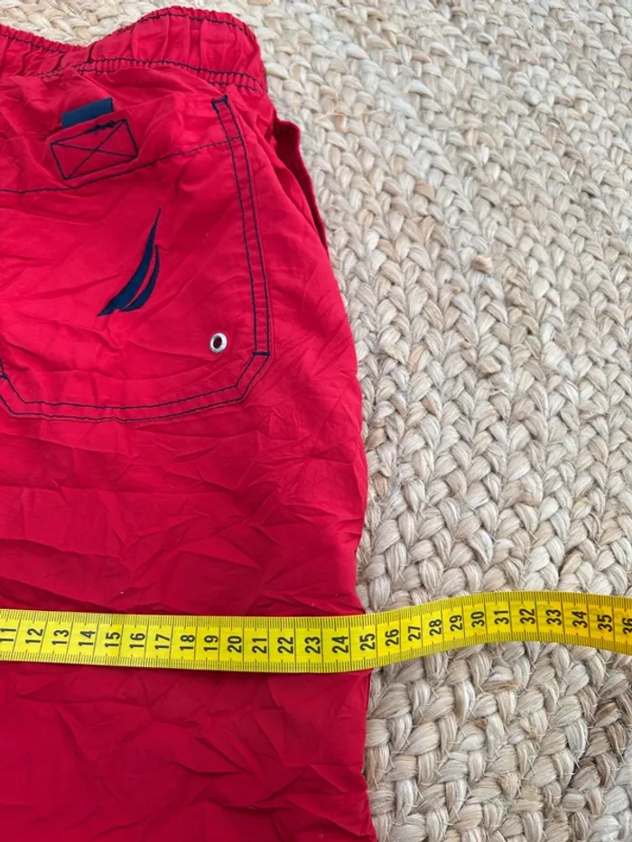 Short de Bain Nautica Rouge Homme M | Très Bon État | Style Classique | BS1985 - photo numéro 5