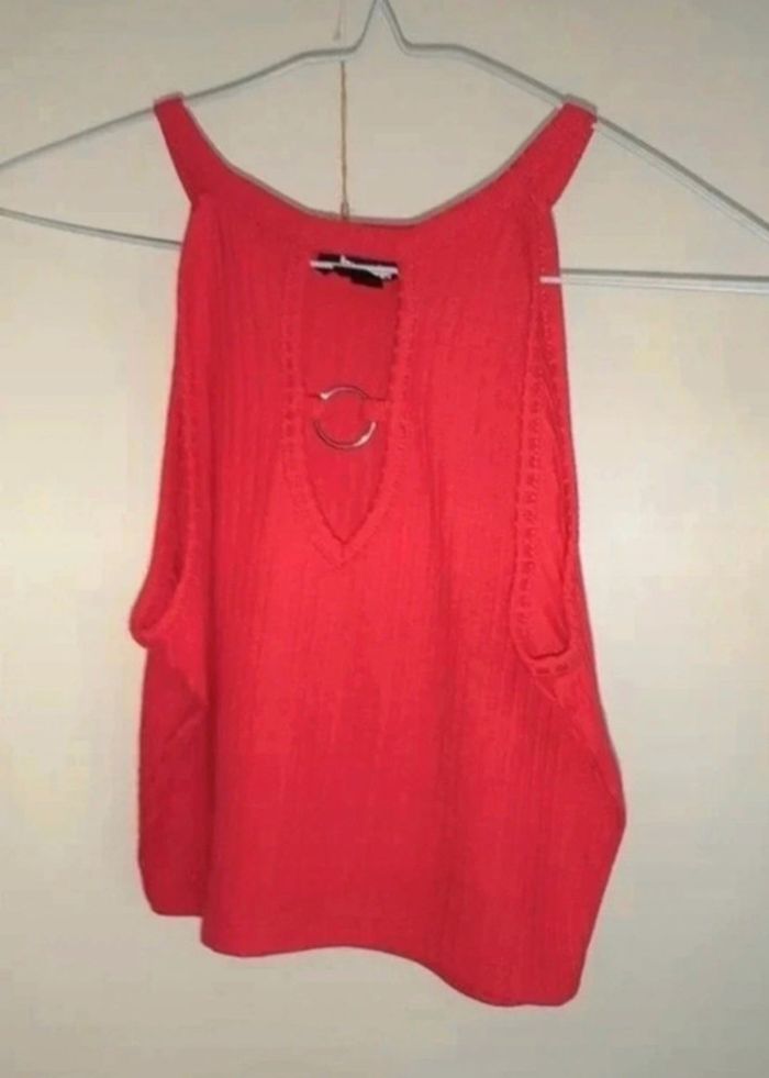 Crop top rouge