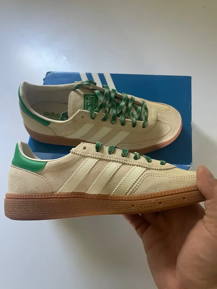 Adidas Originals Handball Spezial White/Cream White/Green - photo numéro 3