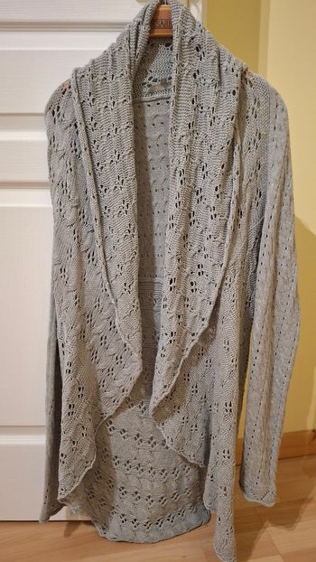Gilet long asymetrique
