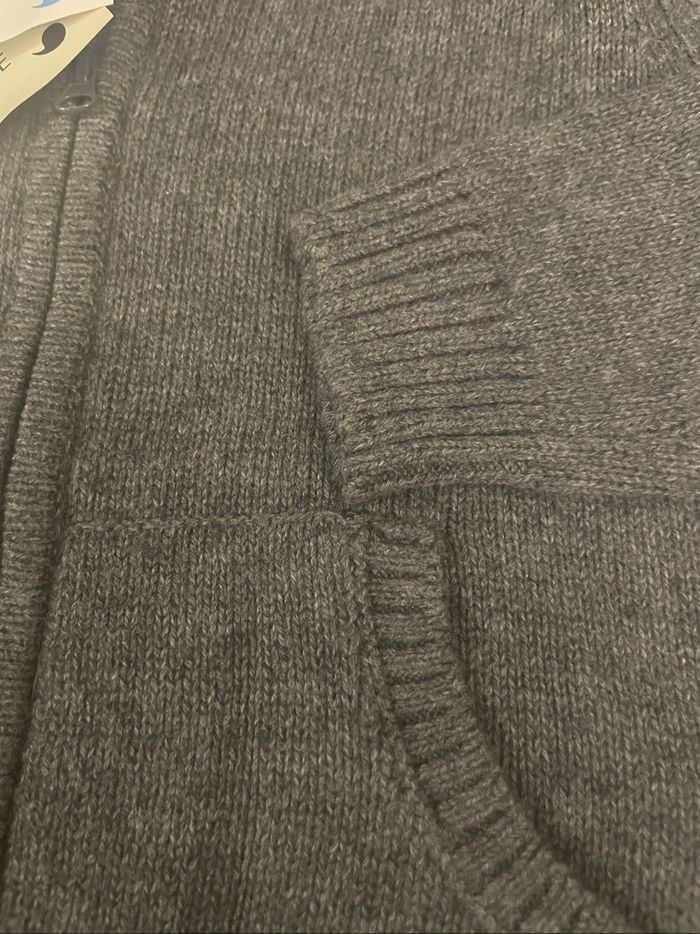 Gilet à capuche neuf coton laine 86 cm - photo numéro 3