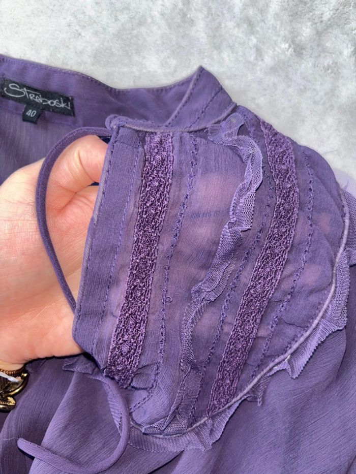 Chemise transparente violette - photo numéro 2