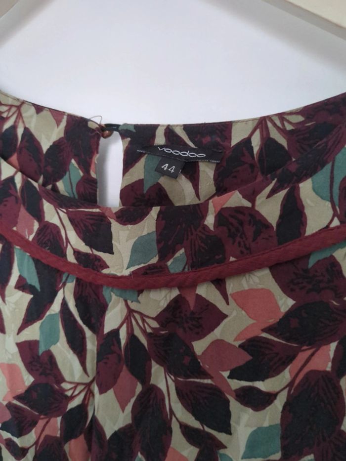 Robe voodoo feuille bordeau violet végétal 44 - photo numéro 2