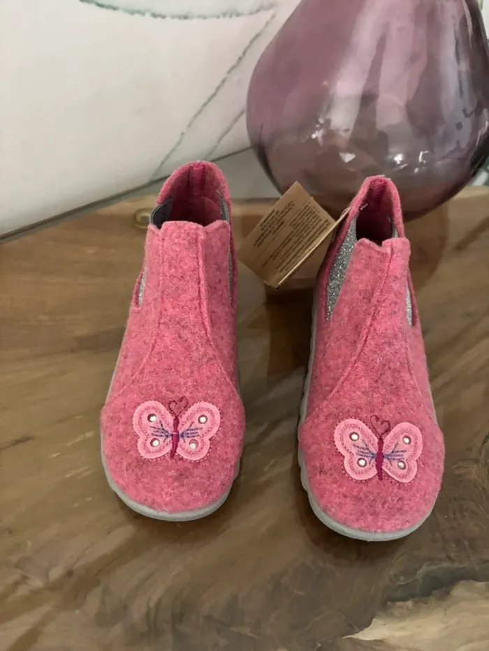 Chaussons fille Befado rose tissu - photo numéro 2