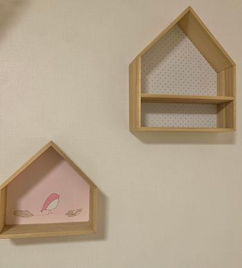 Lot de 2 étagères murales maison enfant 