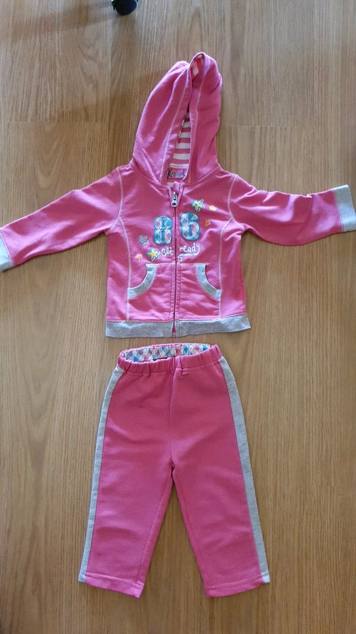 ensemble 2 pièces sport rose fille knot so bas 12 mois