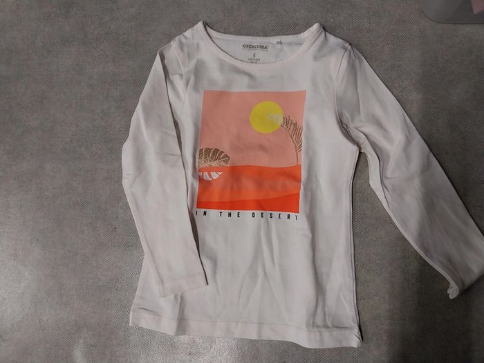 haut tee shirt manches longues fille 4 ans orchestra