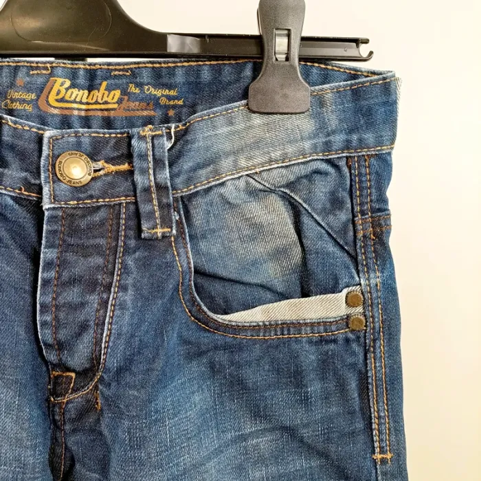 Jean slim Bonobo taille 34 vintage brut 100 % coton délavé coupe ajustée A1522 - photo numéro 3
