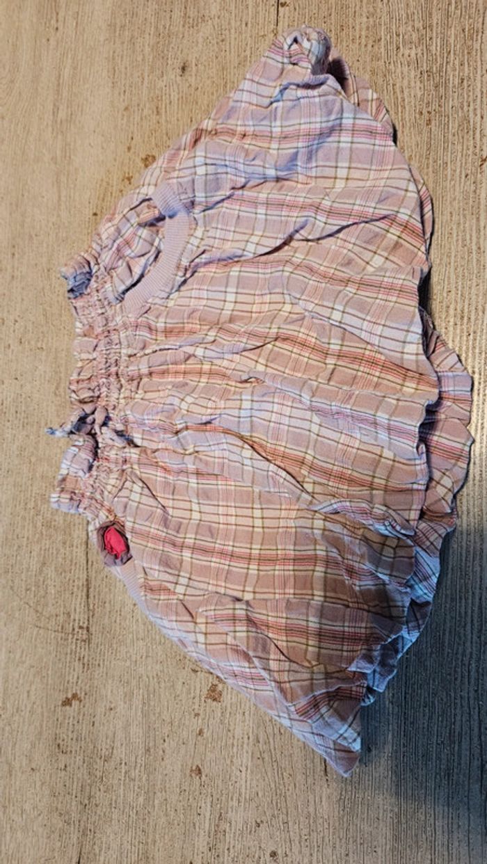 Jupe courte à carreaux rose, Prémaman, 4 ans, nickel - photo numéro 3