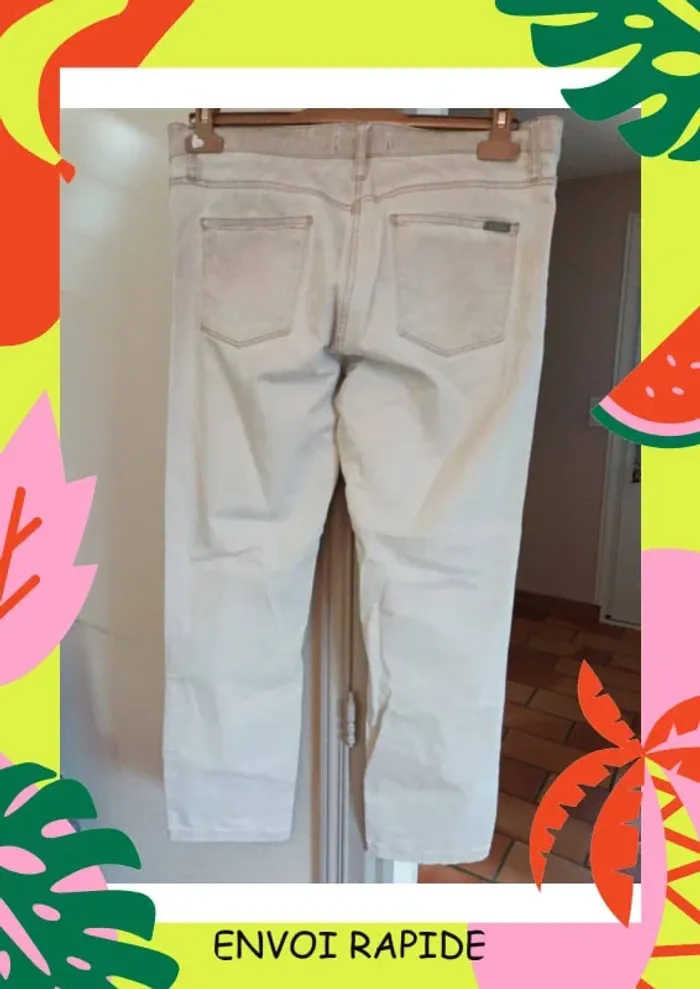 Jeans souple avec elasthane, gris clair, taille 42/44 - photo numéro 4