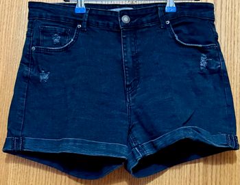 Short en jean noir bershka