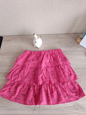 Jupe fille rose 24 mois fleurie fleurs