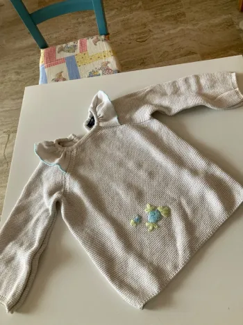 Pull blanc, Kiabi, 24 mois