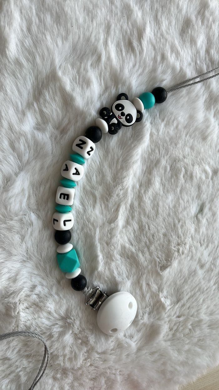 Attache tétine panda