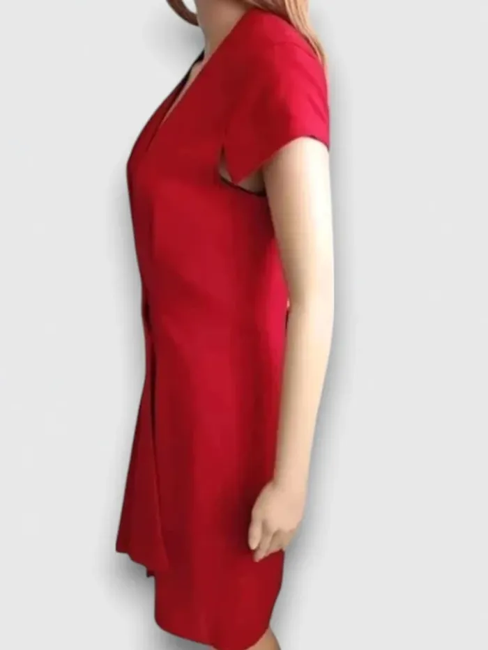 robe midi cache coeur Cottonade paris couleur bordeaux ,avec doublure taille M - photo numéro 5
