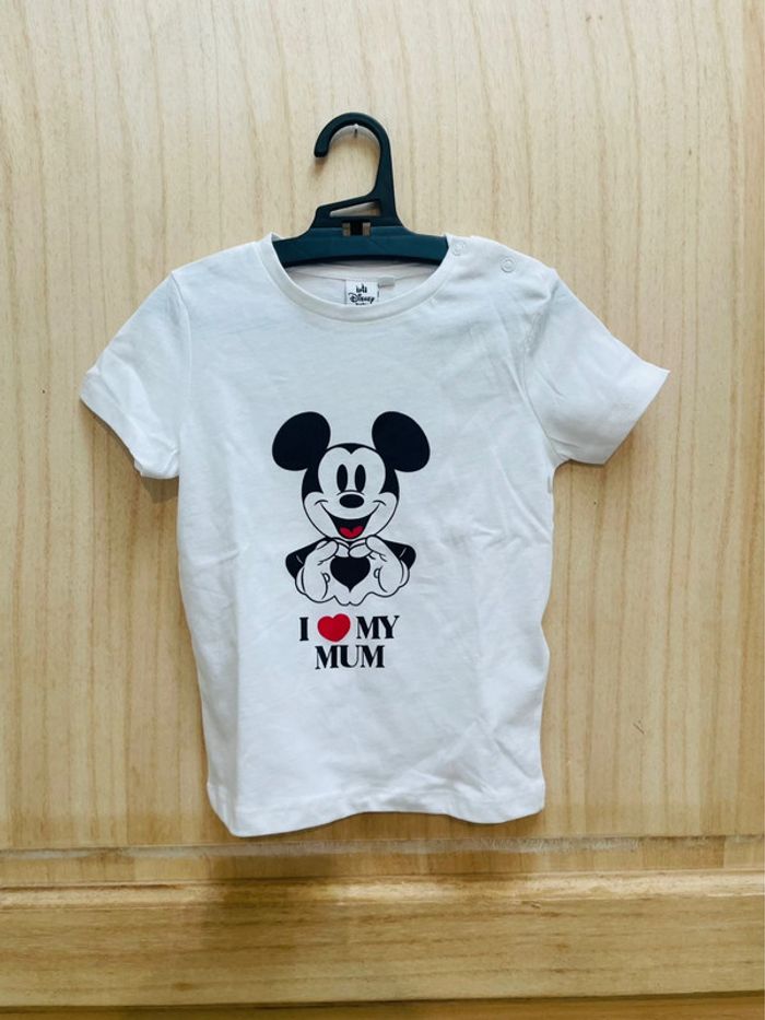 T-shirt blanc manches courtes Disney baby Mickey 24 mois - photo numéro 10