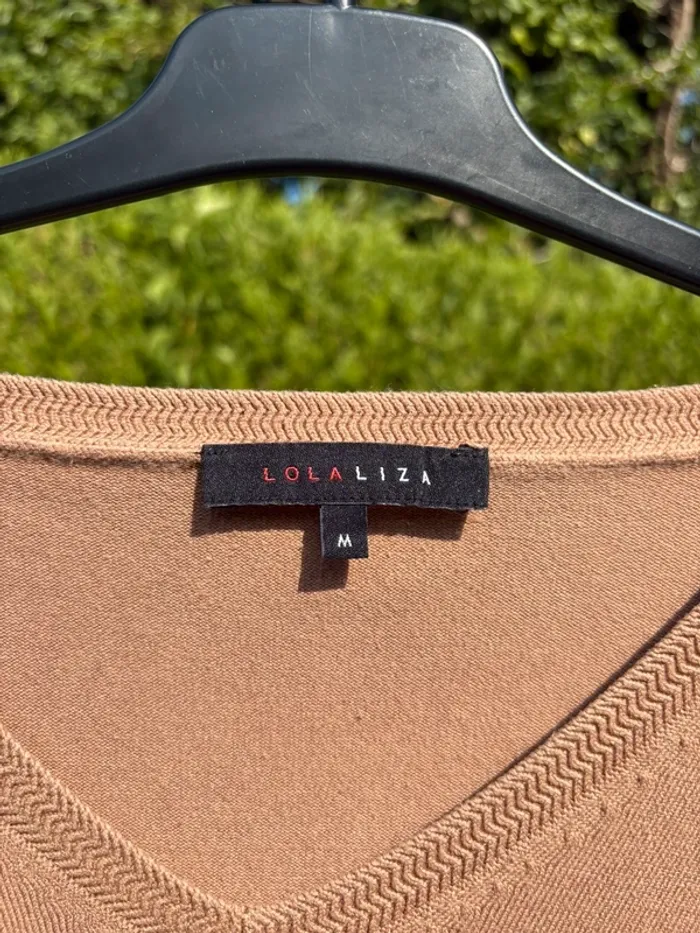 Pull col V camel – Marque LolaLiza - photo numéro 3