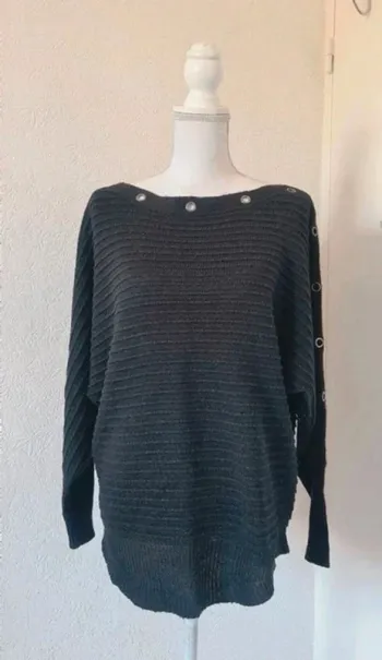 Pull en laine, col bateau