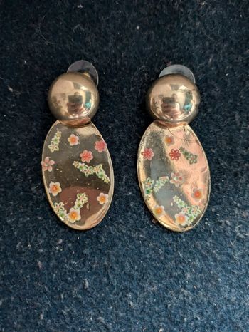 Boucles d'oreilles ovales pendantes