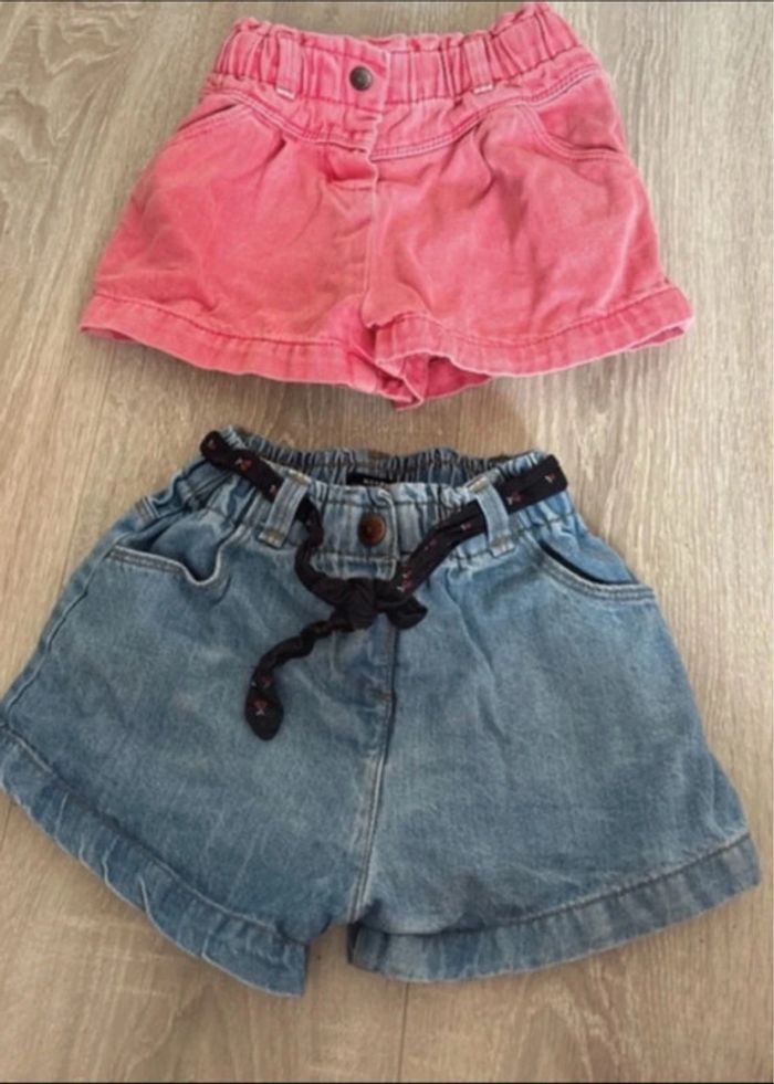 Lots de 2 short en jeans Kiabi bébé fille taille 24 mois