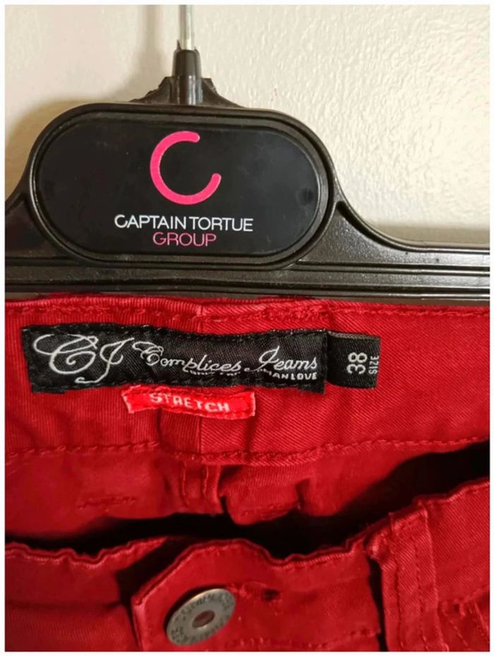 C15 pantalon bordeaux Complices jeans 38 - photo numéro 3
