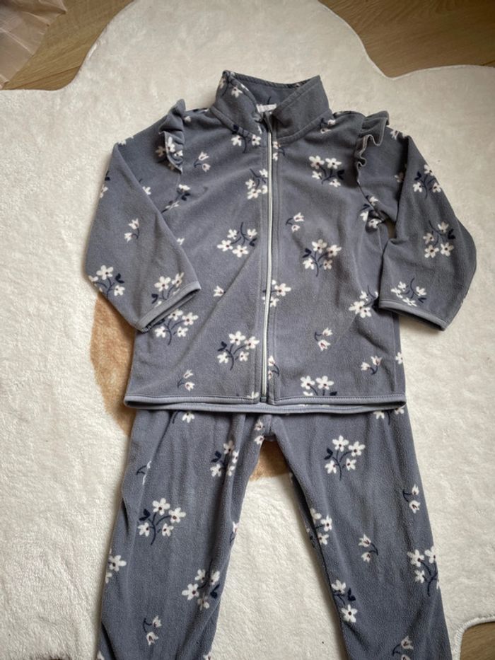 Ensemble polaire fleuri h&m 2 ans 92cm
