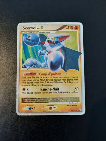 Carte Pokémon Scorvol Niv. X 141/146 Diamant et Perle Eveil des Légendes fr