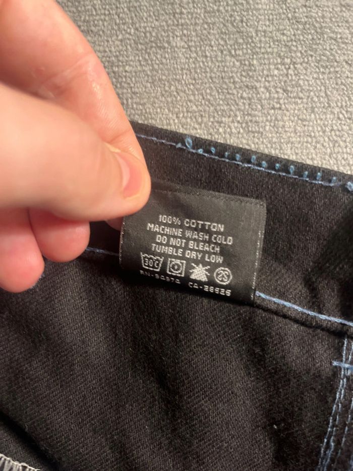 Short/Jort Stussy Black Embroidered Blue Lagoon Big Logo Back – Taille L - photo numéro 8