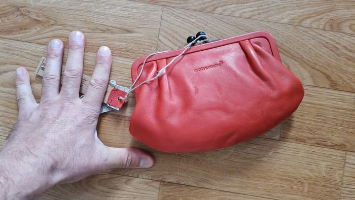 Aunts Uncles Sac a main cuir véritable Grandema's Whoopie pie Luxury Club Rose Rouge