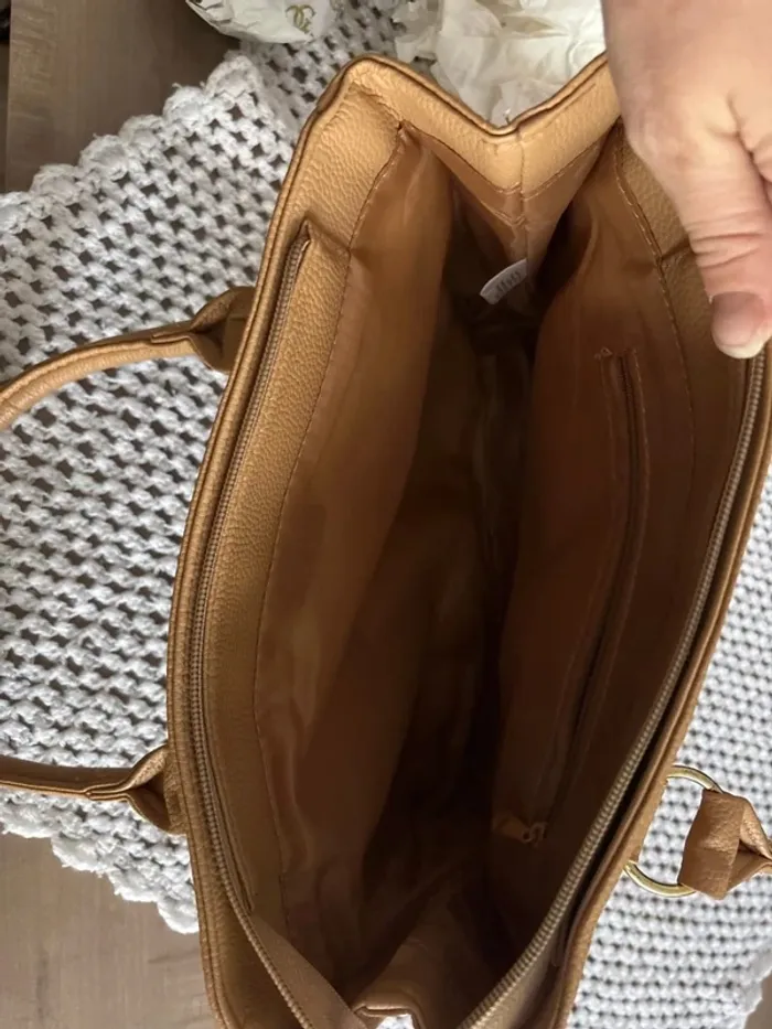 🛑 sac à main beige / marron 🛑 Ted lapidus - photo numéro 4