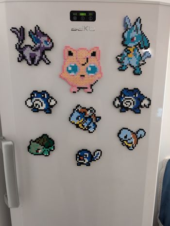Pokémon en Perles (Pixel Art) aimantés au Choix avec Possibilité de Faire sur Commande