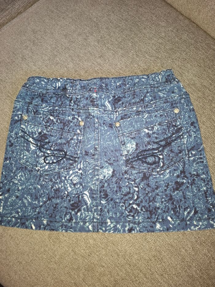 Jupe en jean à motif taille élastique 7/8 ans - photo numéro 2