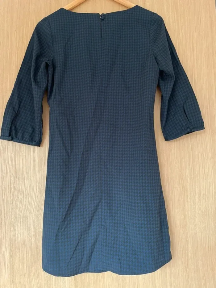 Robe bleu noir maison scotch  pied de poule - photo numéro 2