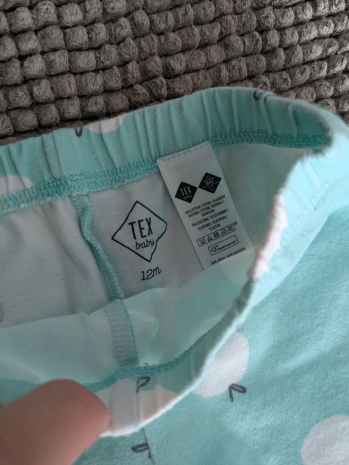 Très joli legging turquoise et blanc Tex - photo numéro 3