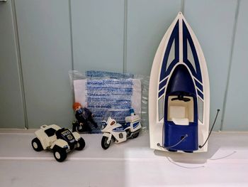 Playmobil lot Policier - quad, moto, bateau et policier 6502