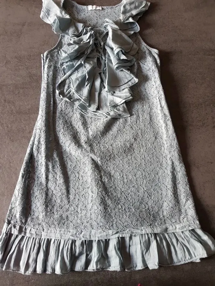 Robe en soie S bleu Josh - photo numéro 5